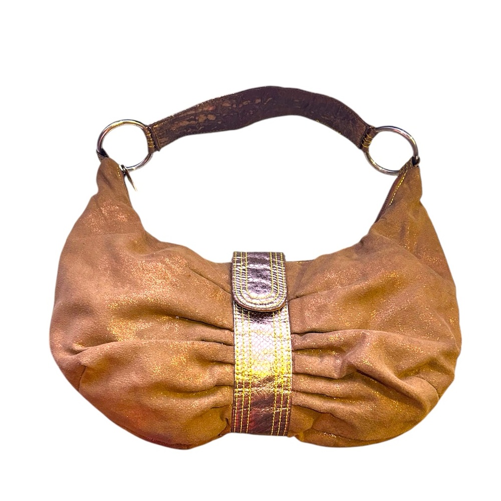 LuLu Bronze Glitter Hobo Shoulder Purse
